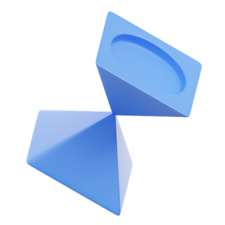 Doppeltes umgekehrtes Prisma  3D Icon