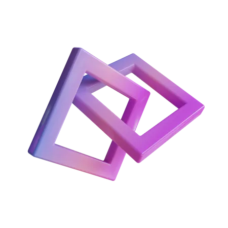 Doppeltes Viereck  3D Icon