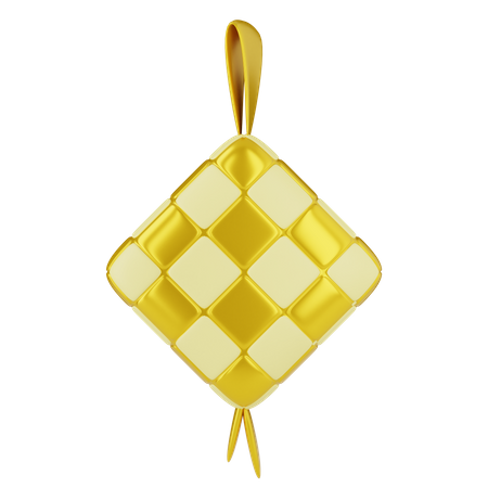 Ketupat doré  3D Illustration