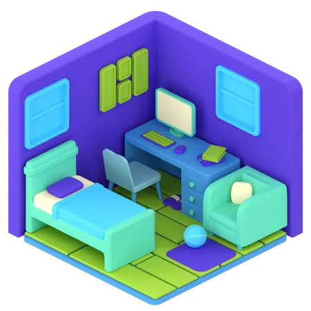 Dormitorio  3D Illustration