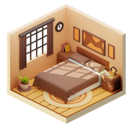 Dormitorio de gran tamaño  3D Icon