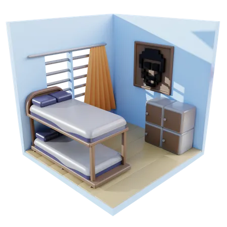 Ilustracion 3 D Dormitorios Infantiles 3D Icon