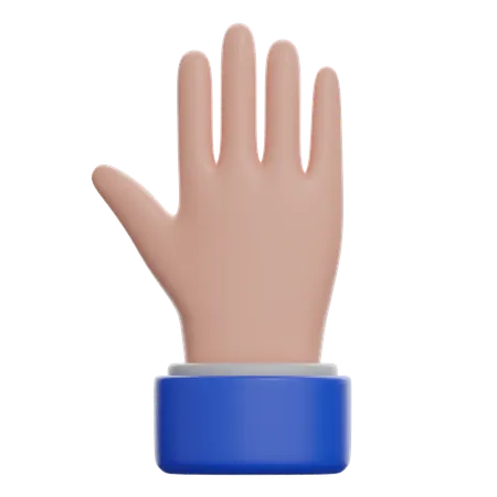 Parte de atrás de la mano  3D Icon