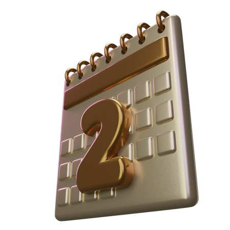 Dos calendario  3D Icon