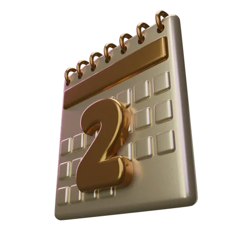 Dos calendario  3D Icon