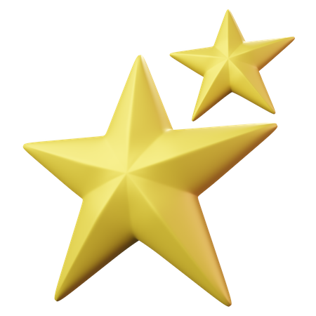 Dos estrellas  3D Emoji