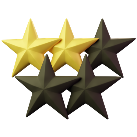 Dos estrellas  3D Emoji