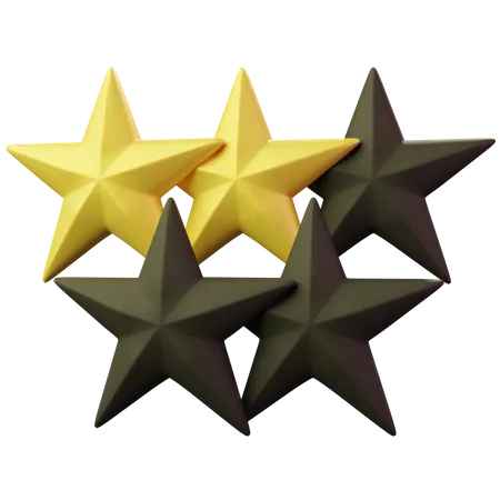 Dos estrellas  3D Emoji