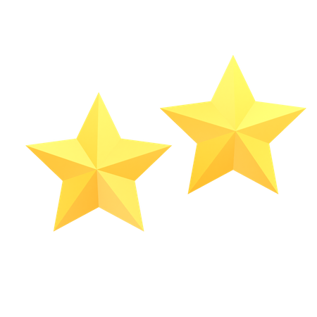 Dos estrellas  3D Icon