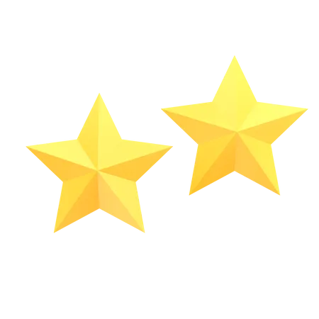 Dos estrellas  3D Icon