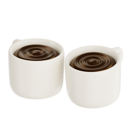 Dos tazas de café  3D Icon