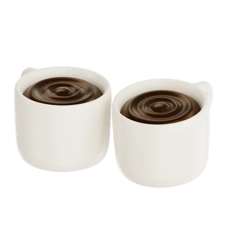 Dos tazas de café  3D Icon