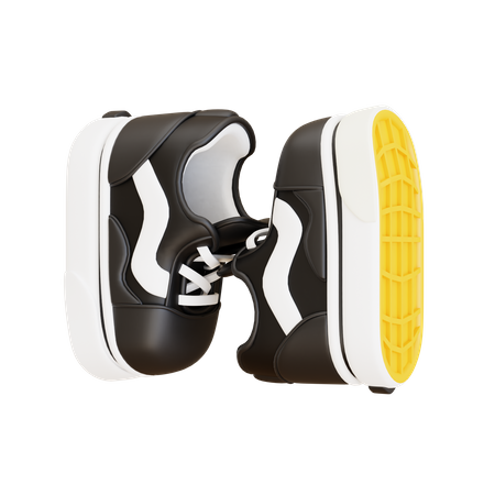 Dos zapatos estilo lado  3D Icon