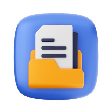 Dossier  3D Icon