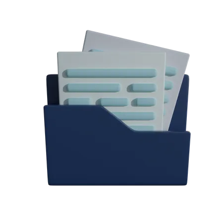 Dossier  3D Icon