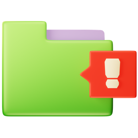 Alerte de dossier  3D Icon