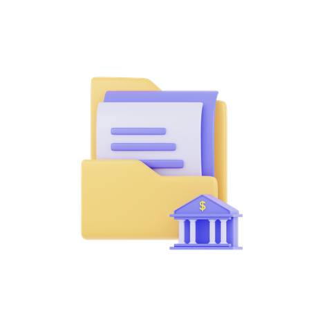 Banque de dossiers  3D Icon