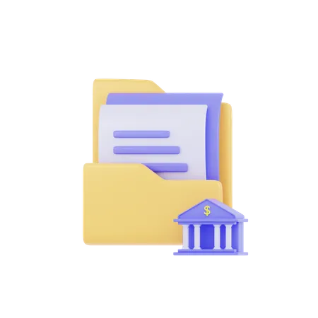 Banque de dossiers  3D Icon