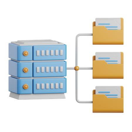 Dossier de base de données  3D Icon