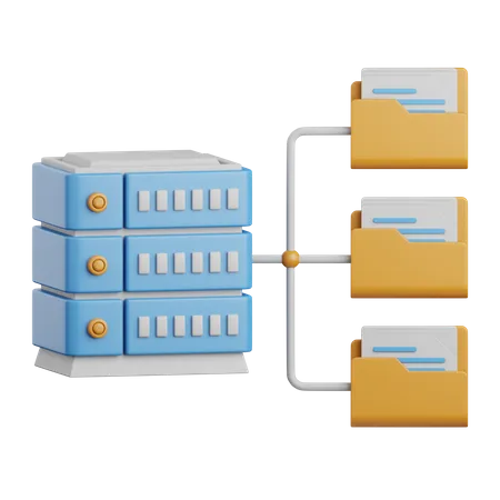 Dossier de base de données  3D Icon