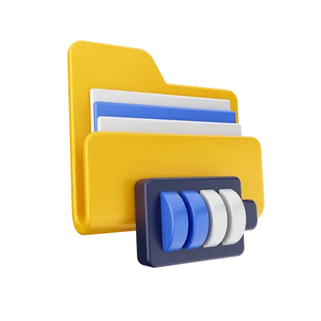 Dossier de batterie  3D Icon