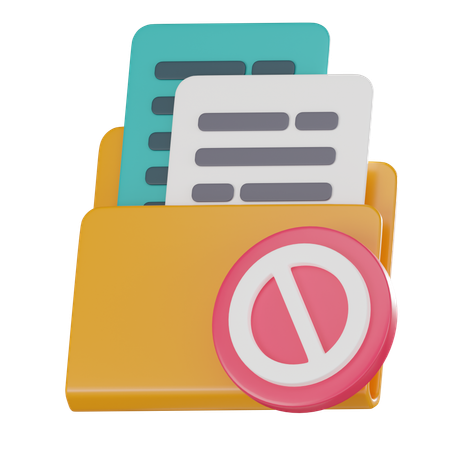 Dossier bloqué  3D Icon