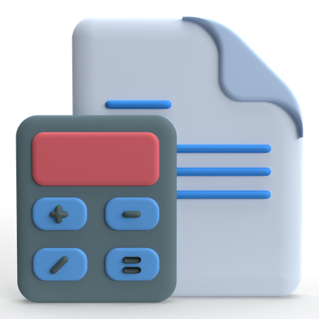 Dossier de calculatrice  3D Icon