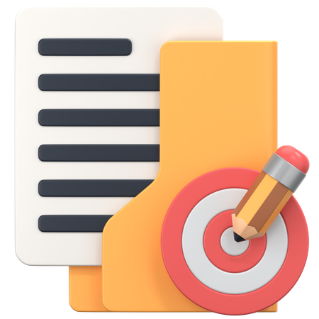 Dossier cible avec signe en œil de bœuf  3D Icon
