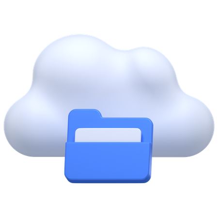 Dossier cloud  3D Icon