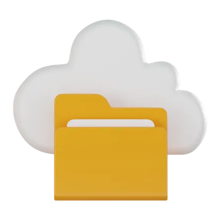 Dossier cloud  3D Icon