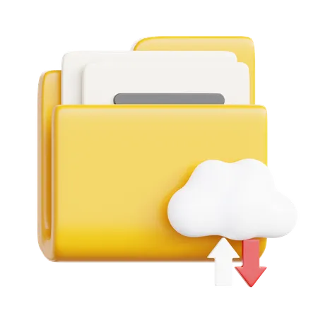 Dossier cloud  3D Icon