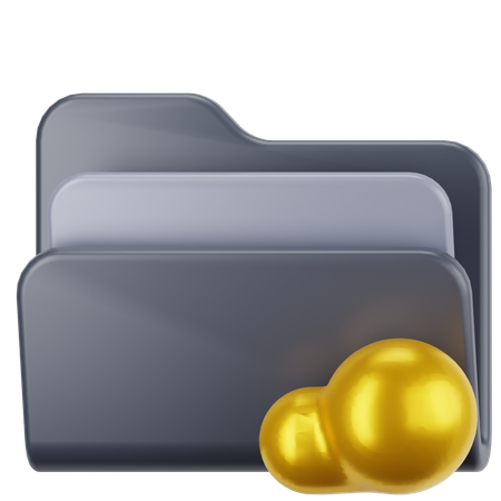 Dossier cloud  3D Icon