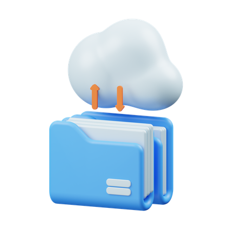 Dossier cloud  3D Icon