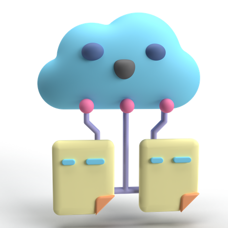 Dossier cloud  3D Icon