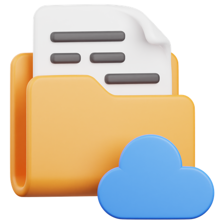 Dossier cloud  3D Icon