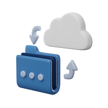 Nuage de dossiers  3D Icon