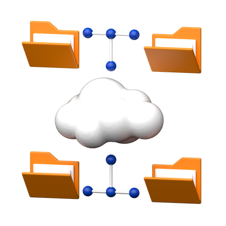 Dossier cloud  3D Icon