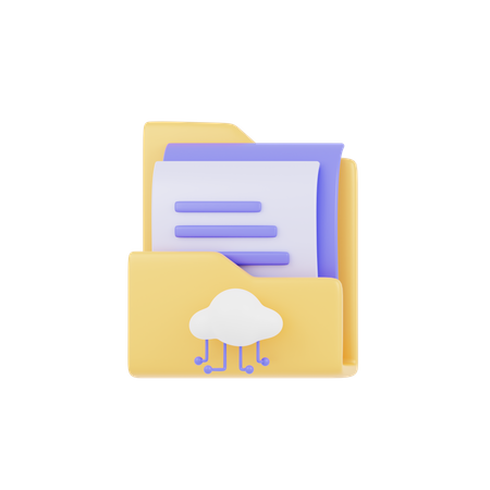 Nuage de dossiers  3D Icon