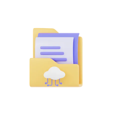 Nuage de dossiers  3D Icon