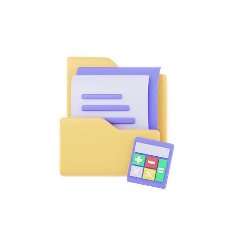 Dossier de comptabilité  3D Icon