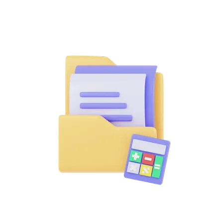Dossier de comptabilité  3D Icon