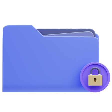 Dossier de chiffrement de sécurité  3D Icon