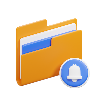 Dossier de notifications  3D Icon