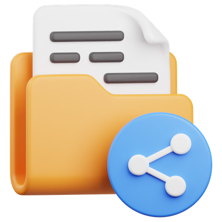 Dossier de partage  3D Icon