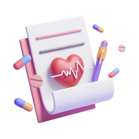 Dossier de santé  3D Icon