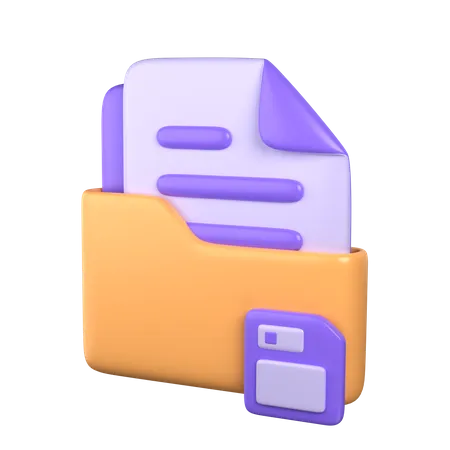 Enregistrer le dossier  3D Icon