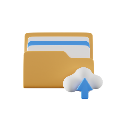Dossier de téléchargement dans le cloud  3D Icon