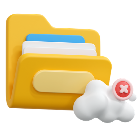 Dossier d'échec du cloud  3D Icon