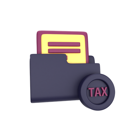 Dossier de documents fiscaux  3D Icon