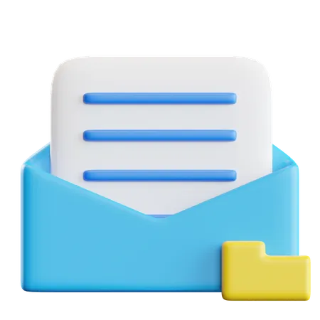 Dossier de courrier électronique  3D Icon